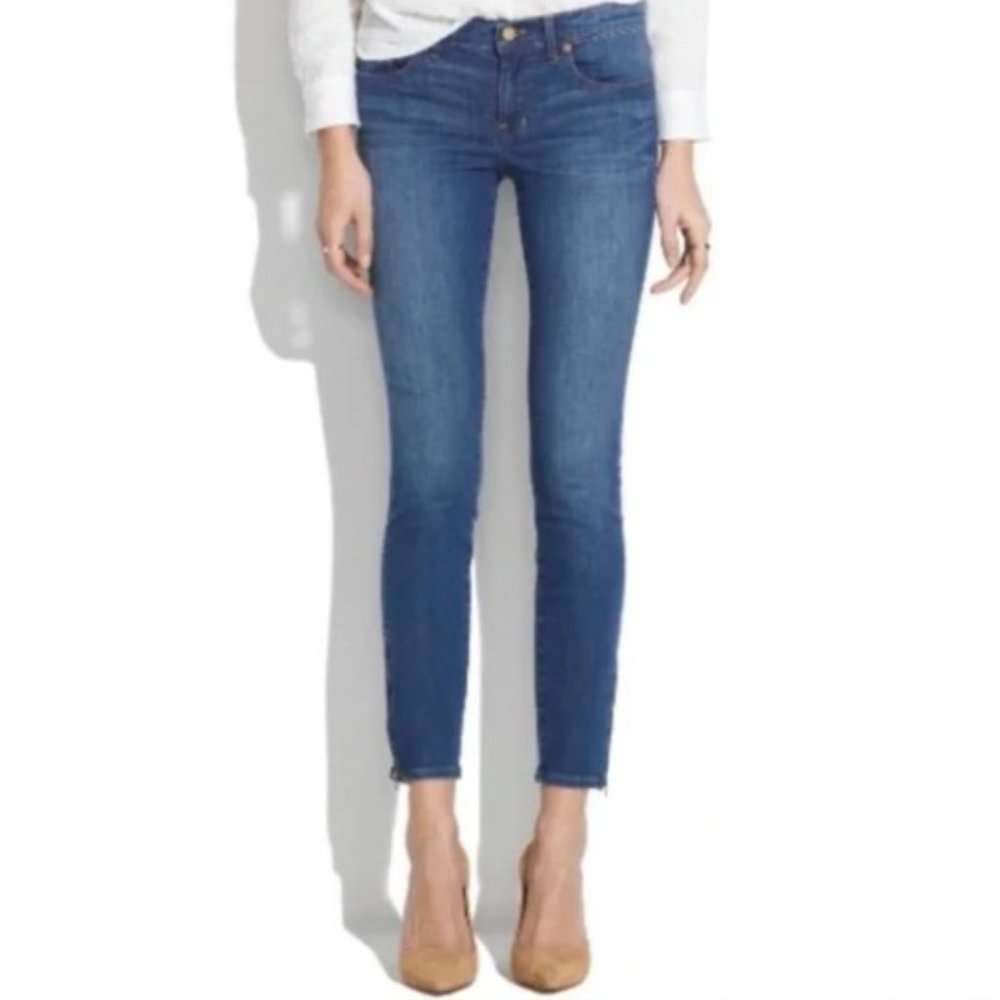 Madewell Light Blue Skinny Ankle Zip Jeans Size 27